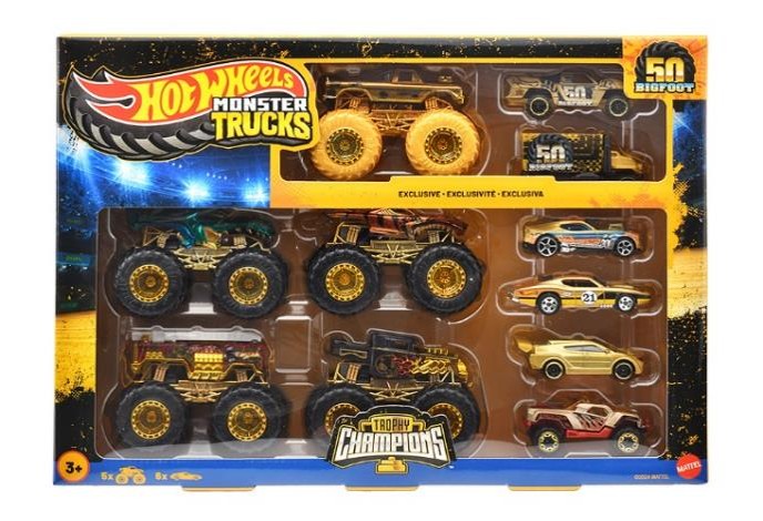 JDW07-9866 ホットウィール モンスタートラック  ビッグフット トロフィーチャンピオンコレクションセット