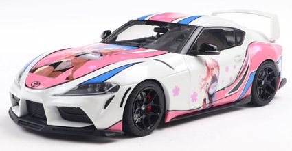 S1809008 ソリド 1/18 トヨタ GR スープラ ソリドワークス 痛車 2024 (ホワイト/ピンク)