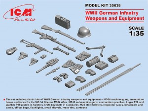 35638 ICM 1/35 WW 2 ドイツ歩兵 ウェポン&装備セット