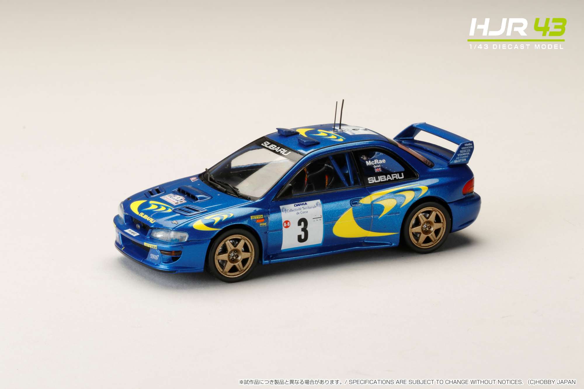 HJR431002A HJR43 1/43 スバル インプレッサ  ツール・ド・コルス 1997 #3