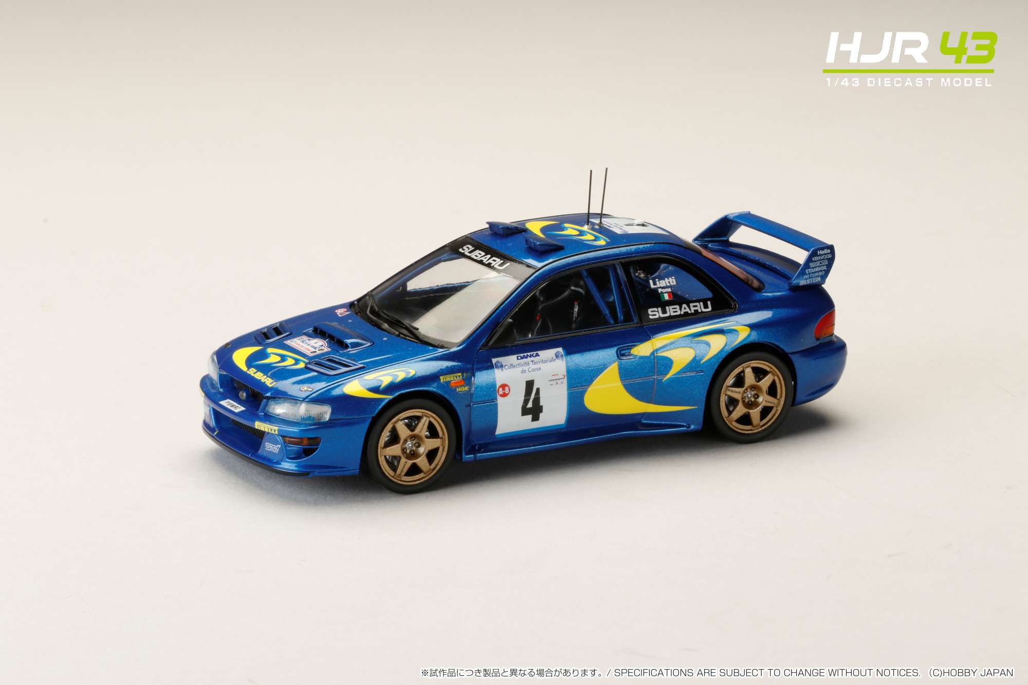 HJR431002B HJR43 1/43 スバル インプレッサ  ツール・ド・コルス 1997 #4