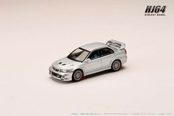 HJ642033AS HJ64 1/64 Mitsubishi ランサー GSR エボリューション 6 (CP9A) 1999 マッドフラップ付き サテライトシルバー