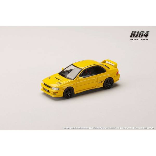HJ641079AY HJ64 1/64 スバル インプレッサ PURE SPORTS COUPE WRX type R STi Version (GC8) チェイスイエロー