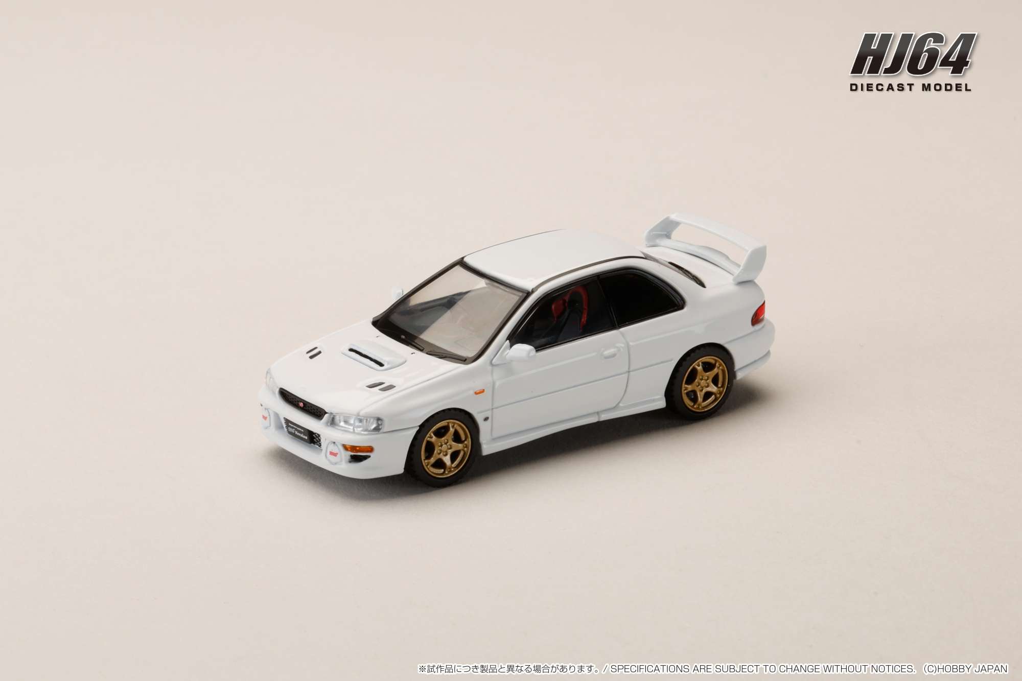HJ641079JW HJ64 1/64 1/64 スバル インプレッサ PURE SPORTS COUPE WRX type R STi Version (GC8) ⅤWR Type フロント