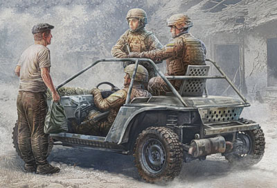 MB35247 マスターボックス 1/35 ウクライナ軍マングース戦闘バギー+兵士3体民間人1体