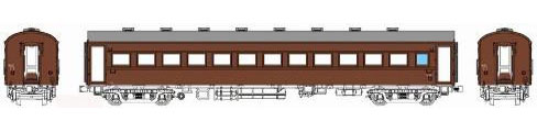 TW61-12B 1/80 国鉄オハフ61-1000代(オハ61緩急車化)ぶどう2号