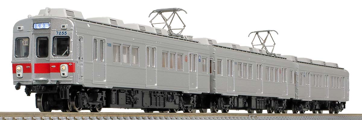 50797 東急電鉄7200系(池上線・冷房車・赤帯)3両編成セット(動力付き)