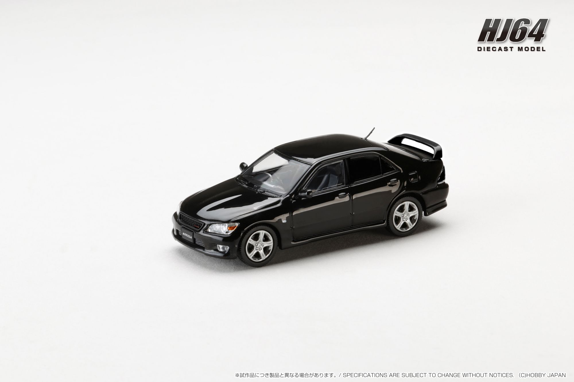 HJ642080BBK HJ64 1/64 トヨタ ALTEZZA RS200 (E10) 1998 純正オプション装着車 ブラック