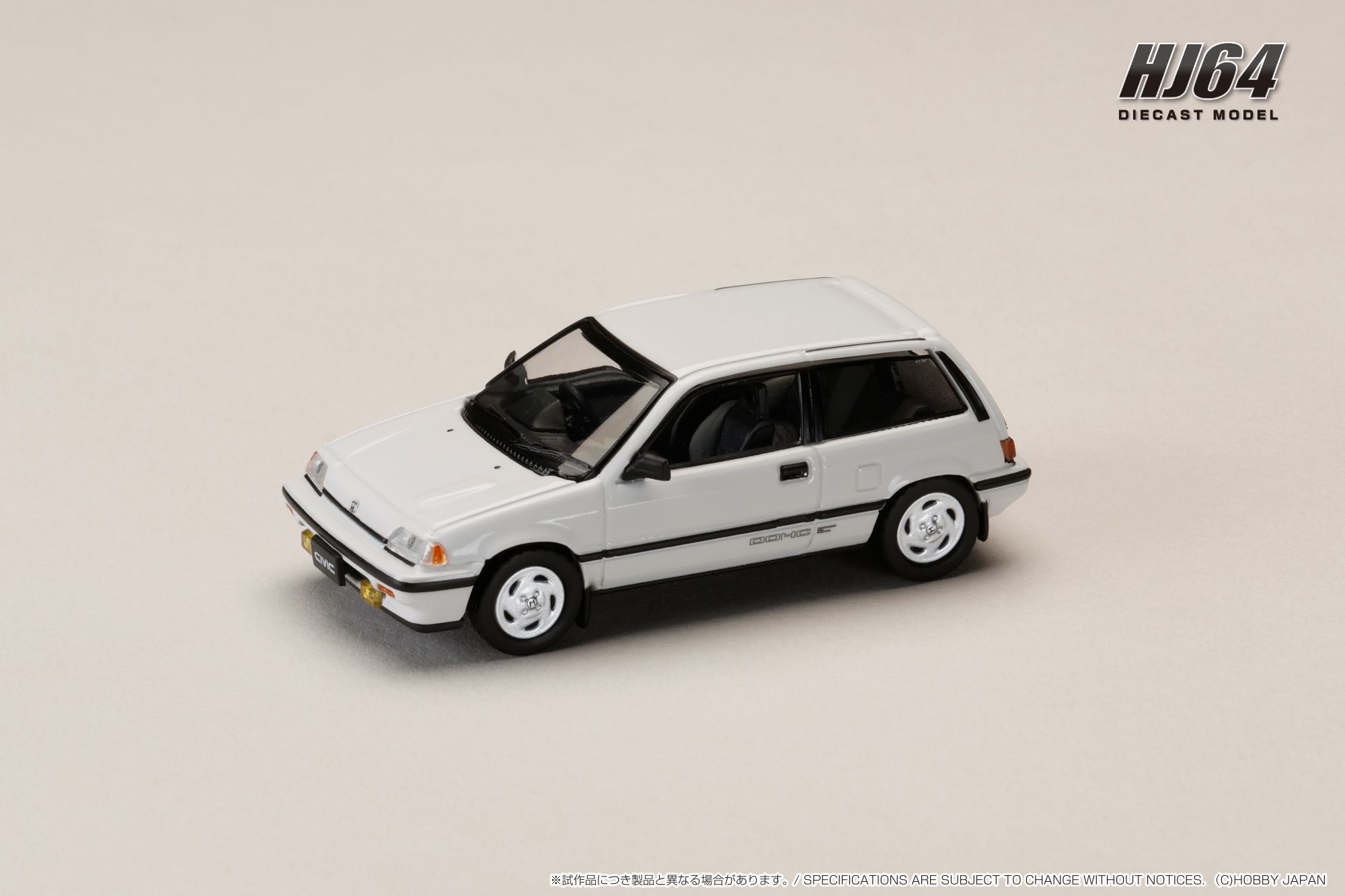 HJ643029W HJ64 1/64 ホンダ CIVIC (AT) LATE VERSION / 純正オプションパーツ付 ホワイト