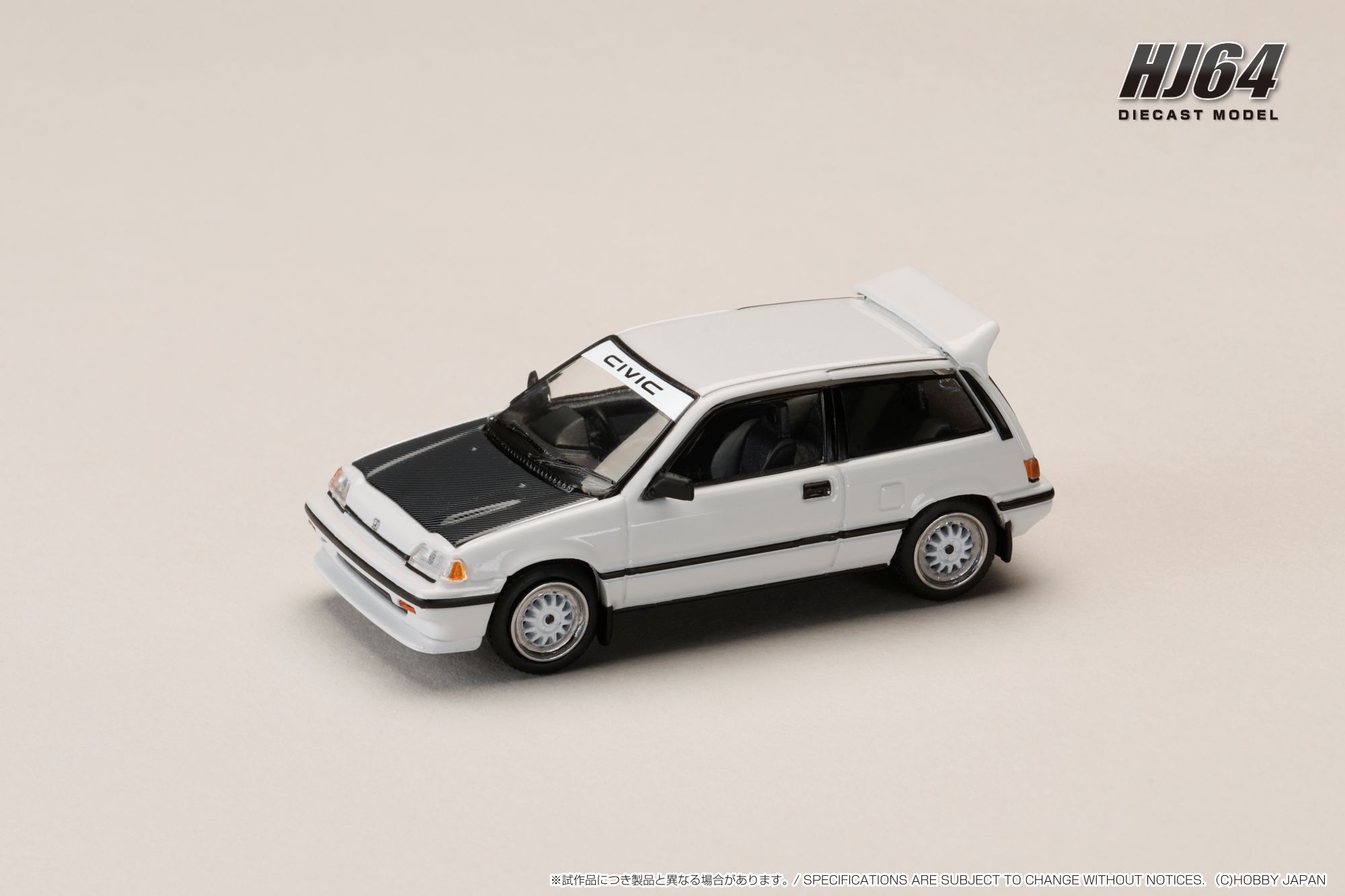 HJ645029W HJ64 1/64 ホンダ CIVIC (AT) LATE VERSION / JDM Street Racer ホワイト