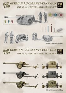 BT051 ボーダーモデル 1/35 7.5cm pak40 対戦車自走砲 w/冬季砲兵