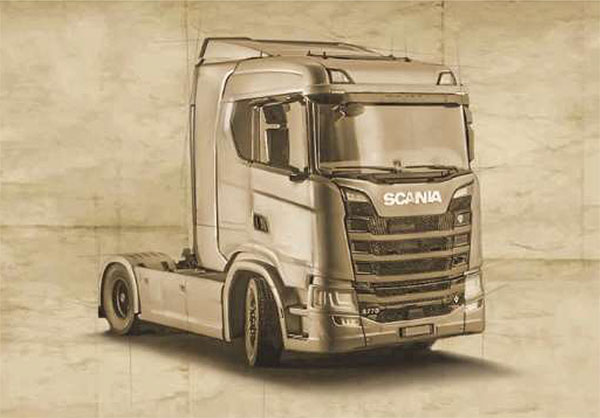 IT3971 イタレリ 1/24 スカニアS770 4×2 ノーマルルーフ グレイ・キャブ