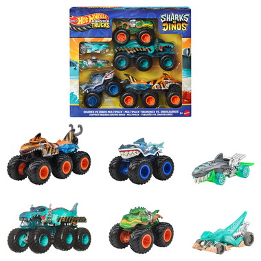 JGD68-9864 ホットウィール モンスタートラック  シャーク vs. ダイノ コレクションセット