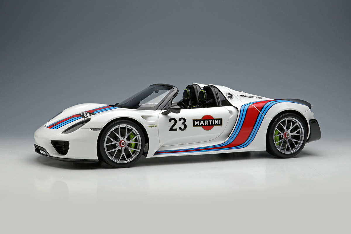 EML089A EIDOLON 1/18 Porsche 918 Spyder Weissach package 2011 Martini stripe ホワイト(マルティニストライプ)