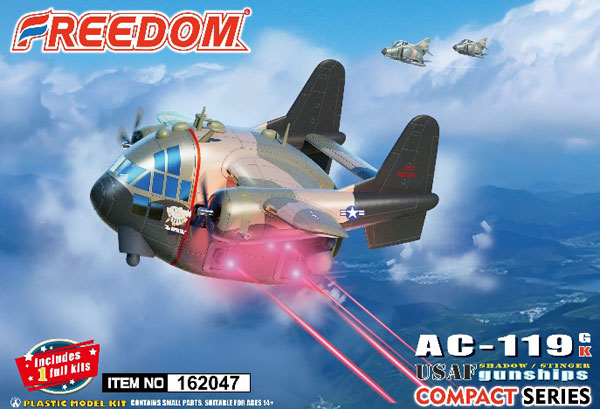 FRE162047 フリーダムモデル コンパクトシリーズ:AC-119G/K シャドー/スティンガーガンシップ ベトナム戦争