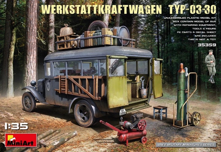 MA35359 ミニアート 1/35 職人用工房車 タイプ03-30(修理用機械・工具・兵隊1体付)