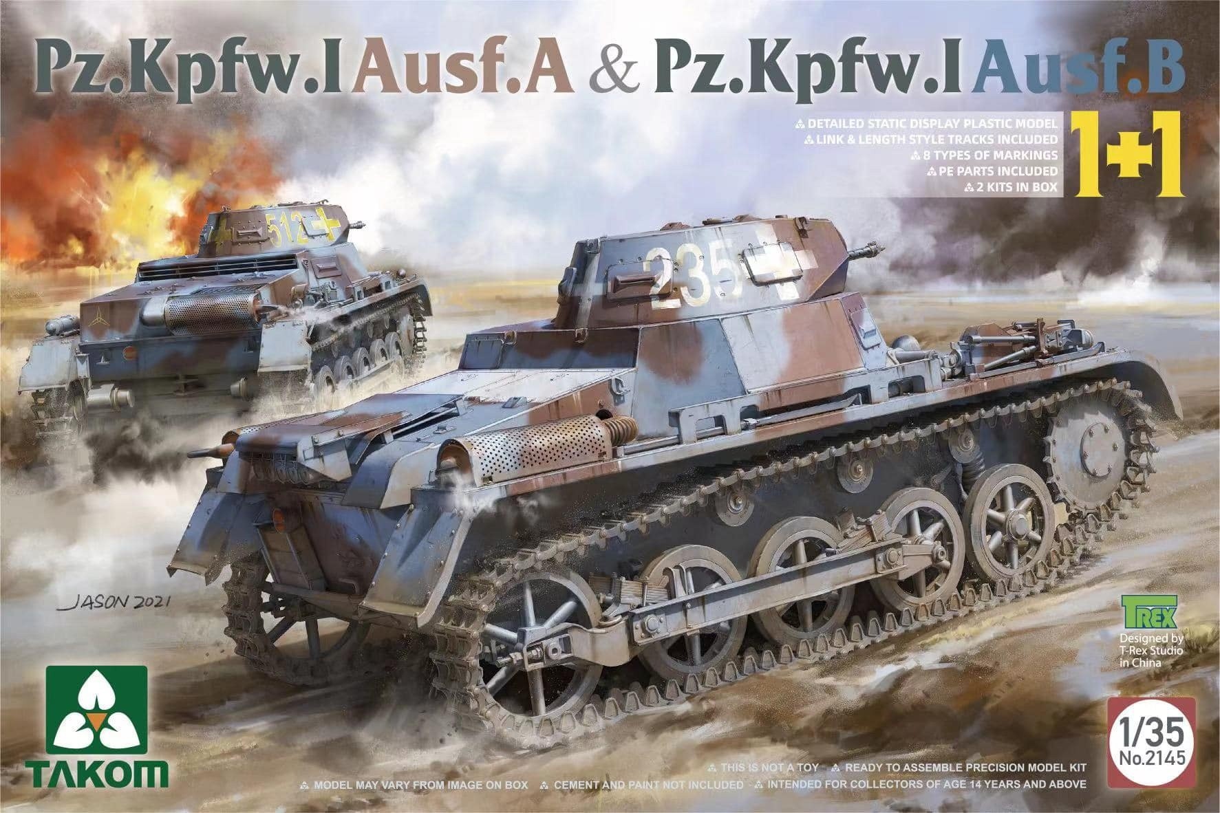 TKO2145 タコム 1/35 I号戦車A型 & B型 2キットセット