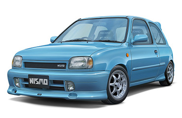 ID-1006 1/24 インチアップシリーズ №1006 NISSAN MARCH (K11型) NISMOパーツ付き ニスモ40周年組立式ケース付き