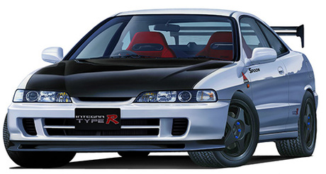 ID-333 1/24 インチアップシリーズ №333 スプーン インテグラ タイプR(DC2)(GT・Wウイング付き)