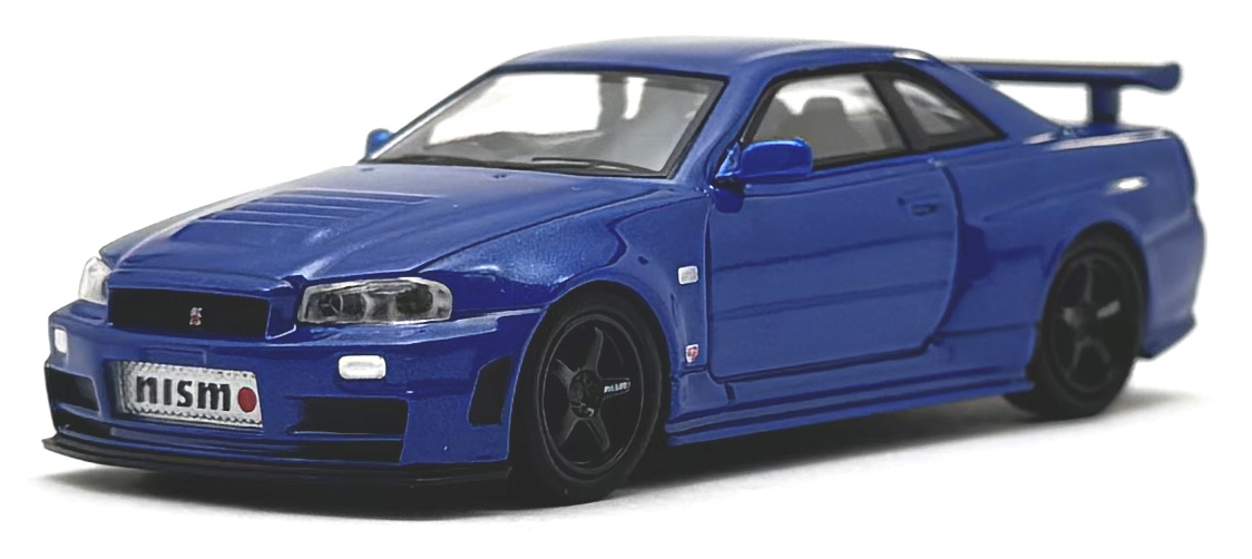 K07130LBL 京商オリジナル 1/64 [MOTN] ニスモ R34 GT-R Z-tune LED搭載(ベイサイドブルー)