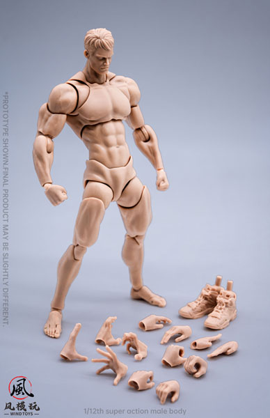 WIND TOYS 1/12スケール 超可動フィギュア男性素体 ホワイト