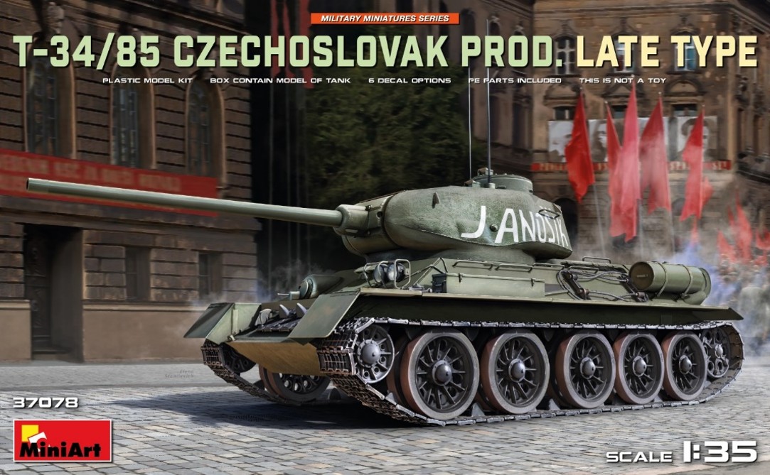 MA37078 ミニアート 1/35 T-34-85 チェコスロバキア製 後期型