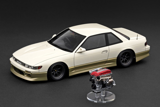 IG3589 1/18 VERTEX S13 Silvia White/Gold 「SR20DETエンジン」付属