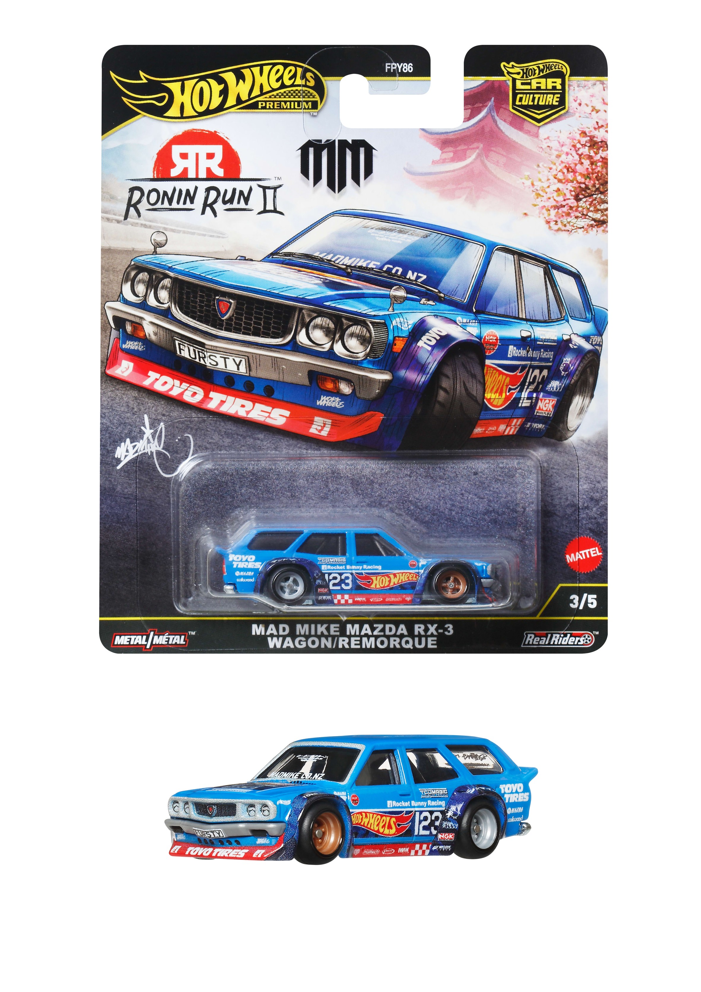 JBK50-9866 ホットウィール カーカルチャー ローニン・ランⅡ マッド・マイク マツダ RX-3 ワゴン/ ルモルク