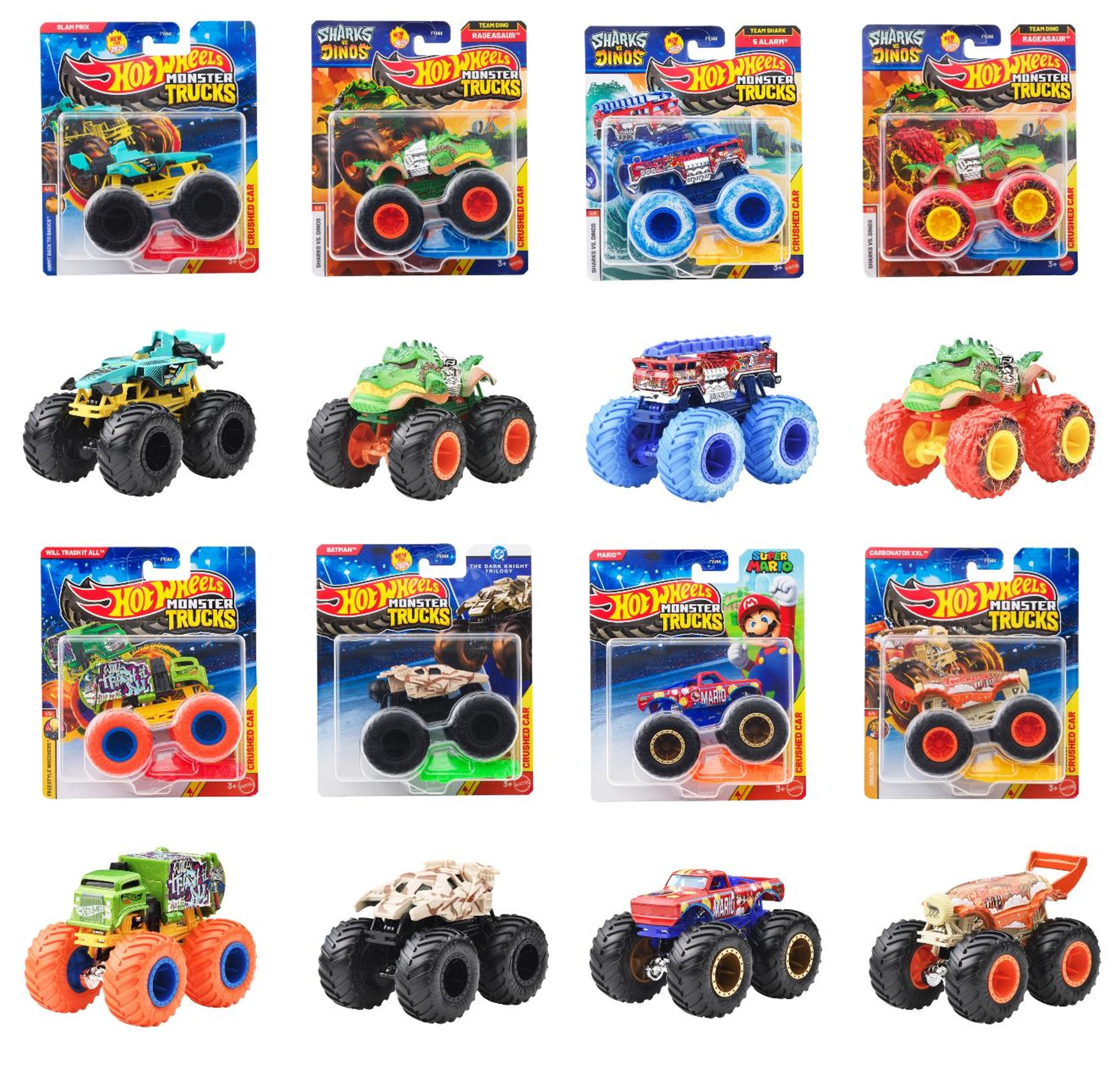 FYJ44-983K ホットウィール モンスタートラック 1:64アソート (入数:8) 2025年09月発売