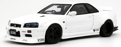 OTM1135 OTTO mobile 1/18 日産 スカイライン GT-R (BNR34) by KRC 2019 (ホワイト)