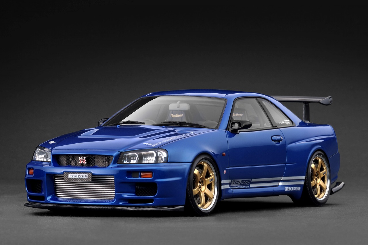 IG3848 IGモデル 1/18 TOP SECRET 34GT-R (BNR34)  Blue Metallic