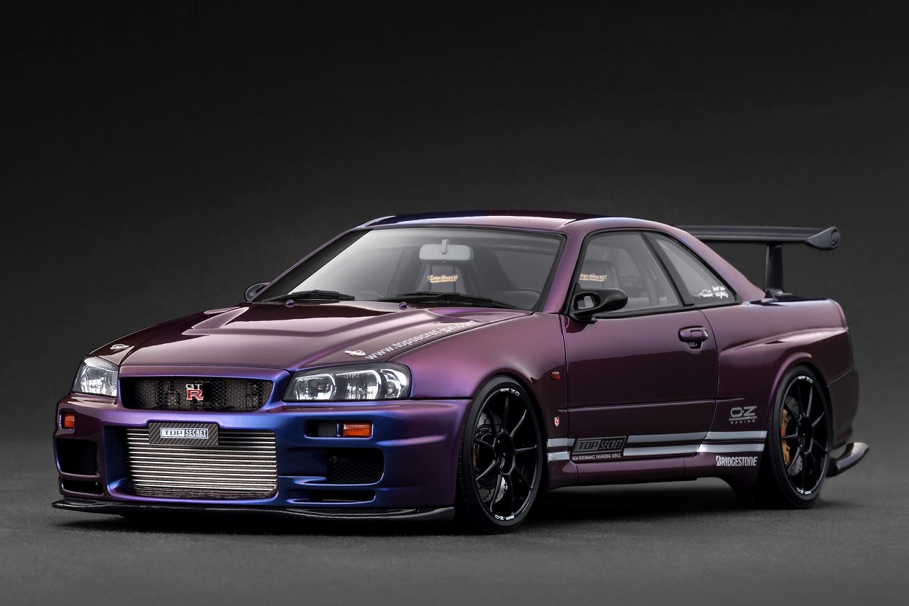 IG3850 IGモデル 1/18 TOP SECRET 34GT-R  (BNR34)  Purple Metallic