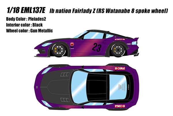 EML137E EIDOLON 1/18 lb nation Fairlady Z(RZ34) (RS Watanabe 8spoke wheel) プレアデス2