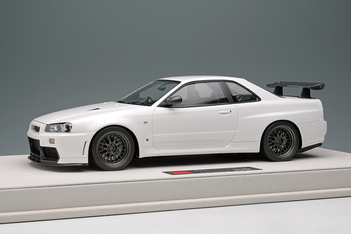 EML130A EIDOLON 1/18 BUILT BY LEGENDS Mine's Skyline GT-R(BNR34) シラナミホワイト