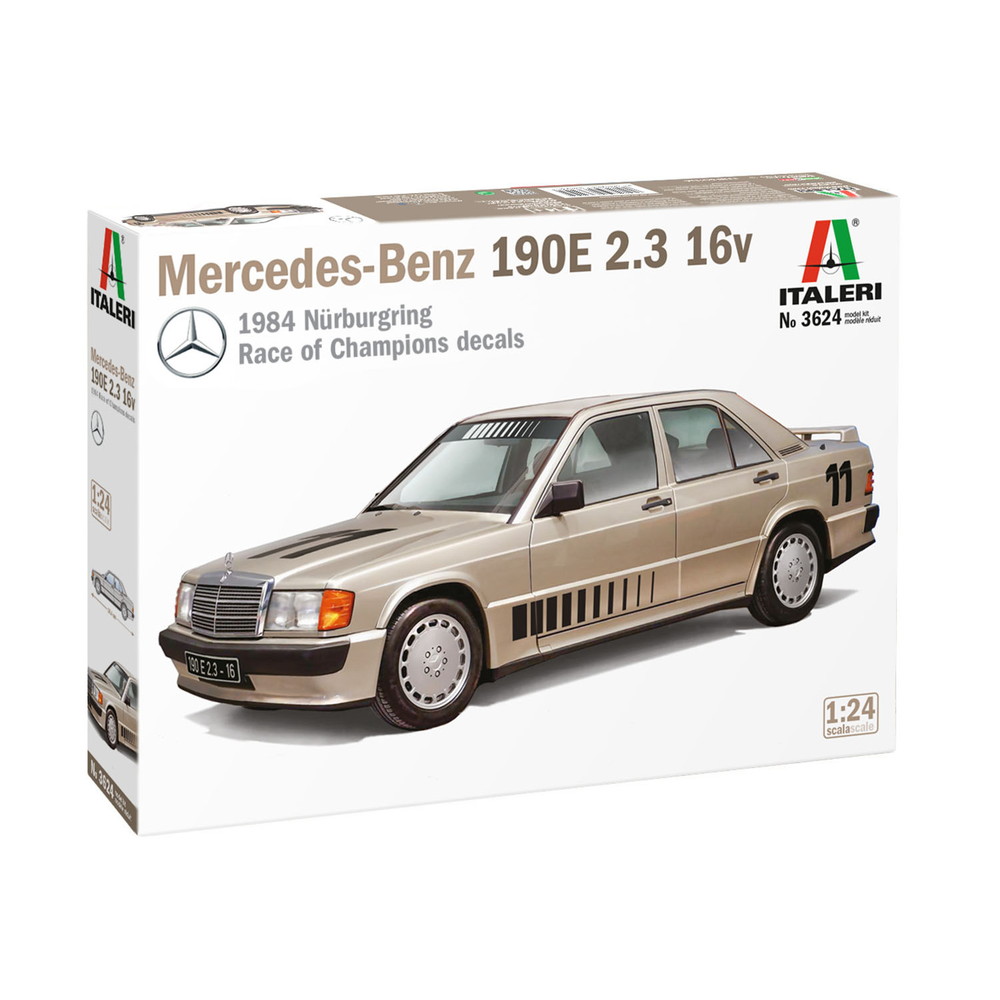 IT3624 イタレリ 1/24 メルセデス・ベンツ 190E 2.3 16V/1984 ニュルブルクリンク `レース オブ チャンピオンズ` 2in1 (日本語説明書付き