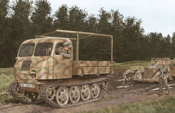 DR6691SP ドラゴン 1/35 WW.II ドイツ軍 RSO/01 タイプ470 汎用トラクター マジックトラック/雪上/泥濘地用トラックパッド/ゴリアテ