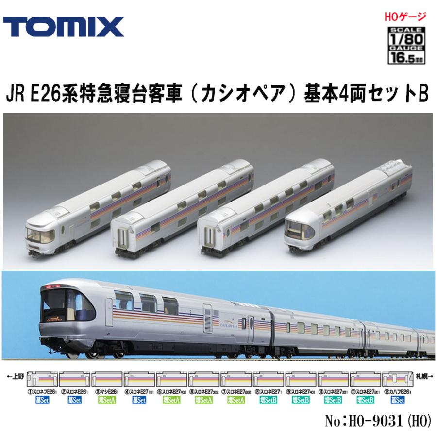HO-9031 E26系特急寝台客車(カシオペア)基本セットB