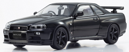 KS03936BK KYOSHOオリジナル 1/43 日産 スカイライン R34 GT-R VスペックⅡ(ブラックパール)