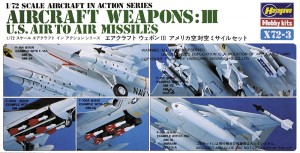 X72-3 エアークラフト ウェポン3 アメリカ空対空ミサイルセット