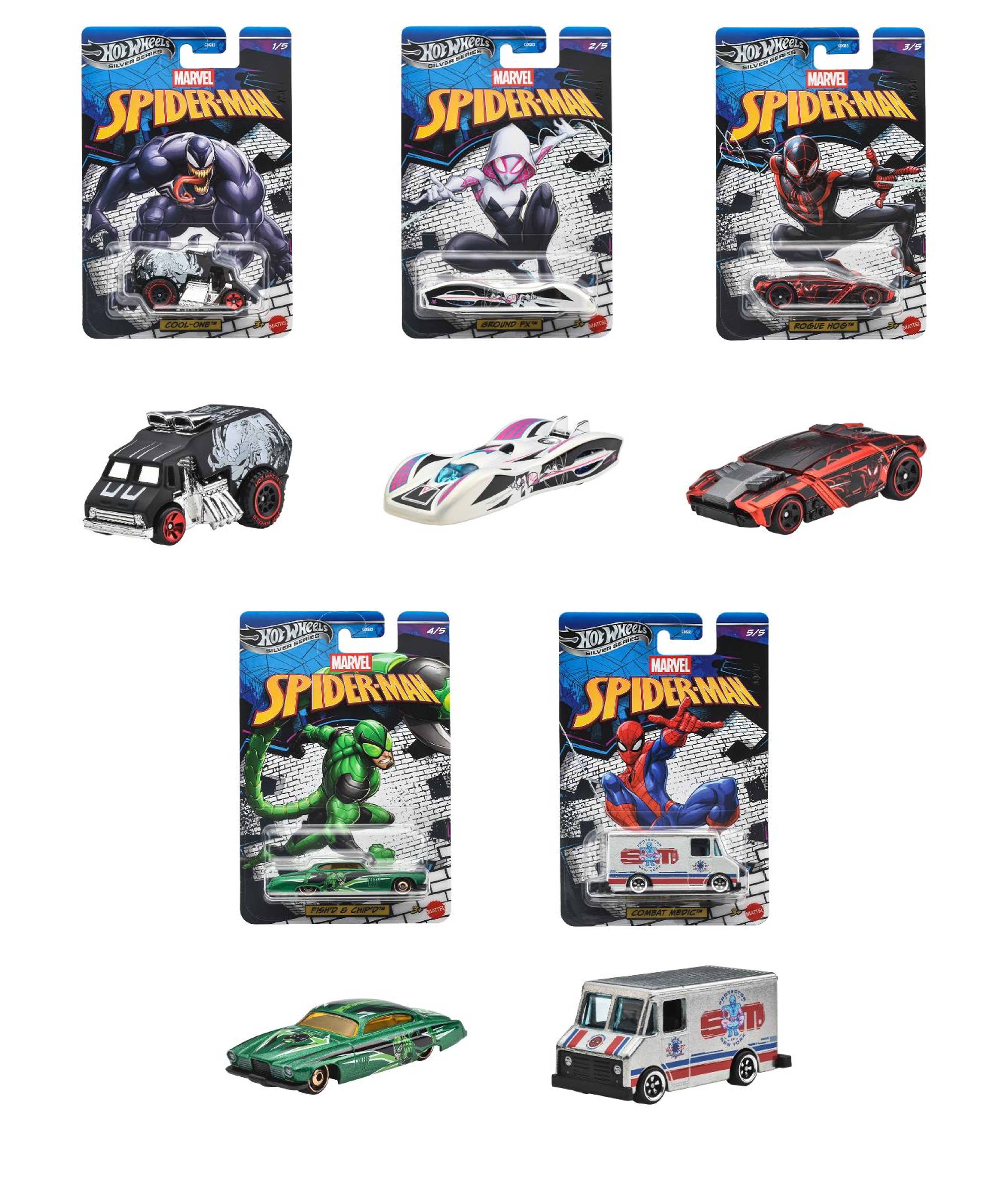 GDG83-987L ホットウィール エンターテイメントテーマ アソート - スパイダーマン (入数:10) 2026年03月発売