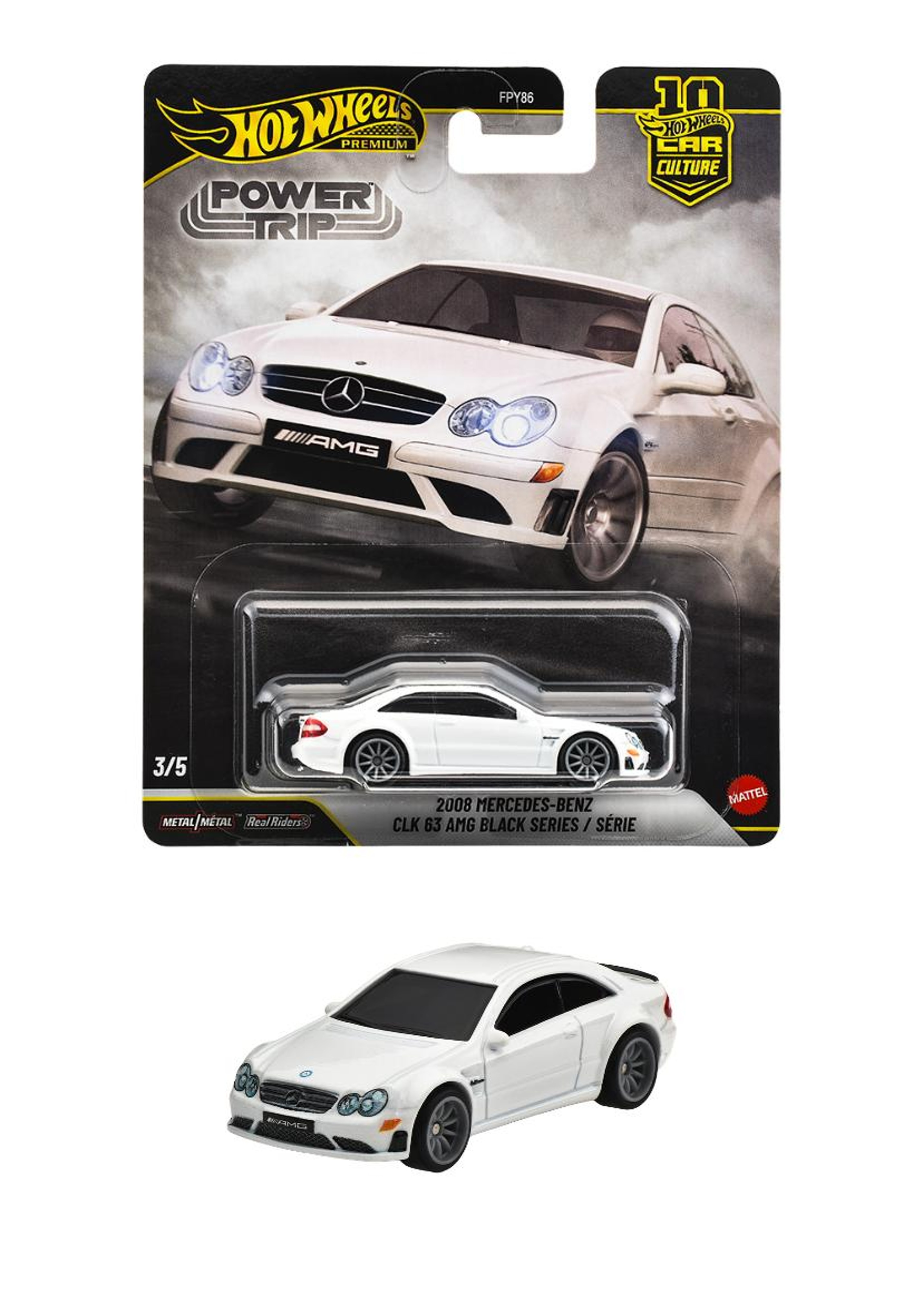 JKF29-9866 ホットウィール カーカルチャー パワートリップ 2008 メルセデス・ベンツ CLK 63 AMG ブラックシリーズ