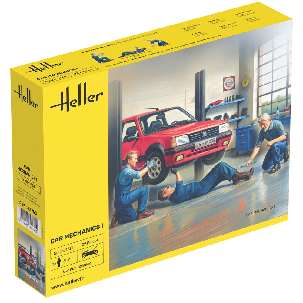HE82755 エレール 1/24 自動車整備メカニック 1 フィギュア3体セット