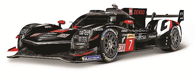 BUR38322 BURAGO 1/43 トヨタ GR010 ハイブリッド Gazoo Racing 2024 No7 ブラック クリアケース付