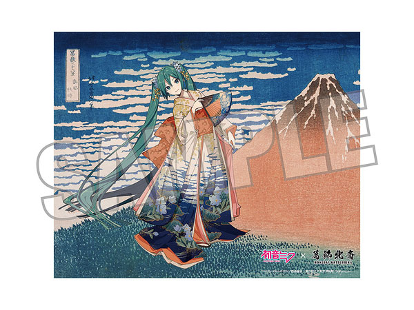 初音ミク×葛飾北斎 iXima キャンバスアート 凱風快晴