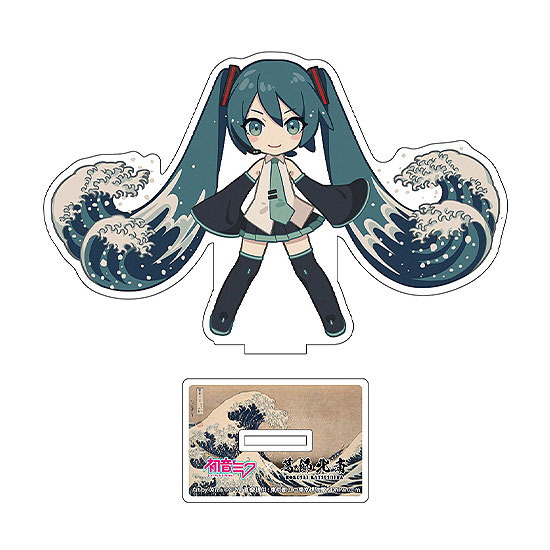 初音ミク×葛飾北斎 iXima ダイカットアクリルスタンド 神奈川沖波裏 ミニキャラ