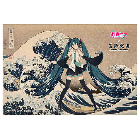 初音ミク×葛飾北斎 iXima ポストカード 神奈川沖波裏