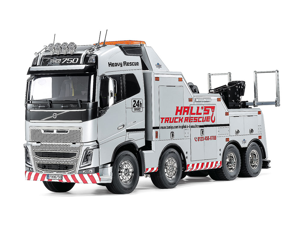 47528 1/14 電動RCトラック ボルボ FH16 グローブトロッター 750 8×4 レッカートラック (シルバーエディション)