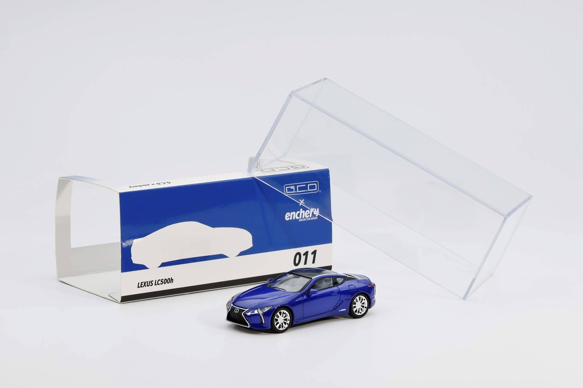 GE-003-11 GCD x enchery 1/64 Lexus LC500h(Blue)-LHD- ブルー