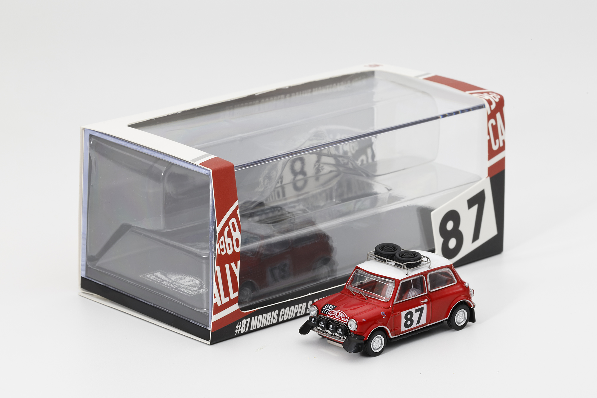 KS078-660 GCD 1/64 Mini Cooper #87 レッド (スペアタイヤ X2個付)