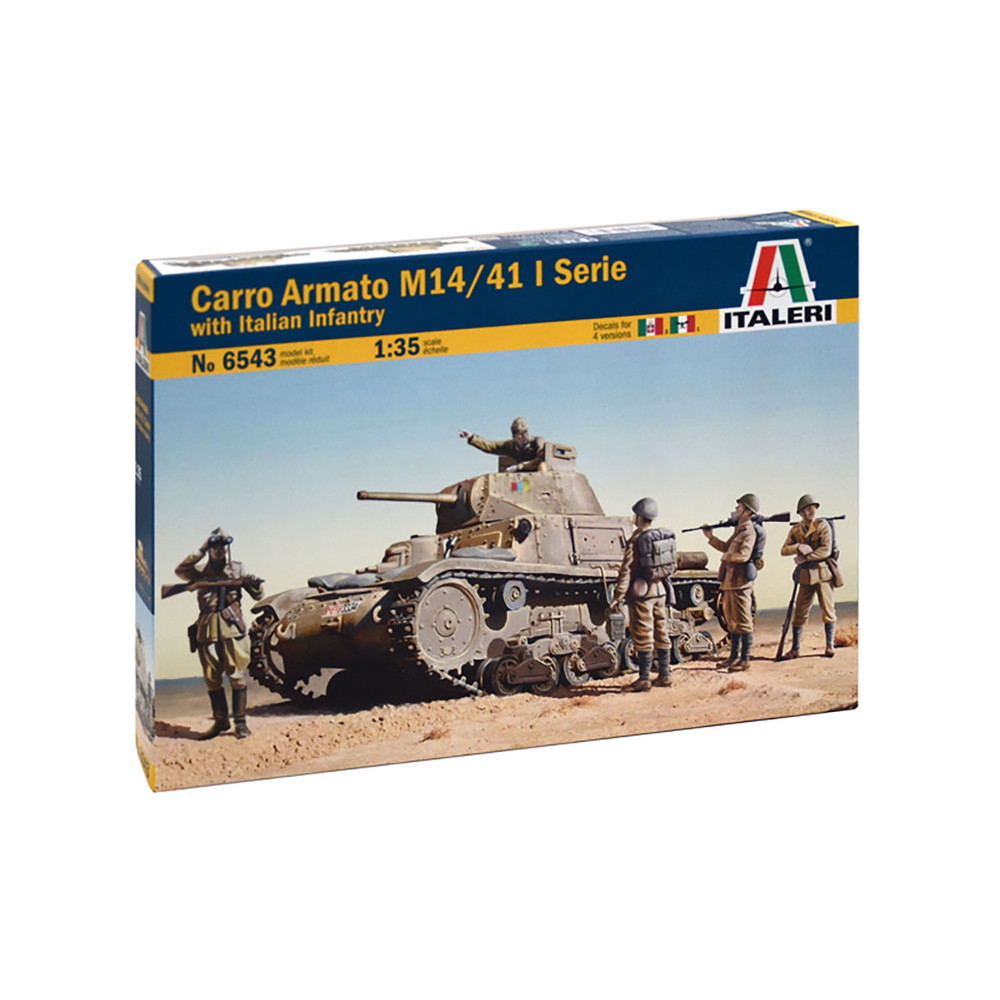IT6543 イタレリ 1/35 WW.II イタリア軍 カルロアルマート M14/40 セリエI イタリア軍歩兵フィギュア付属